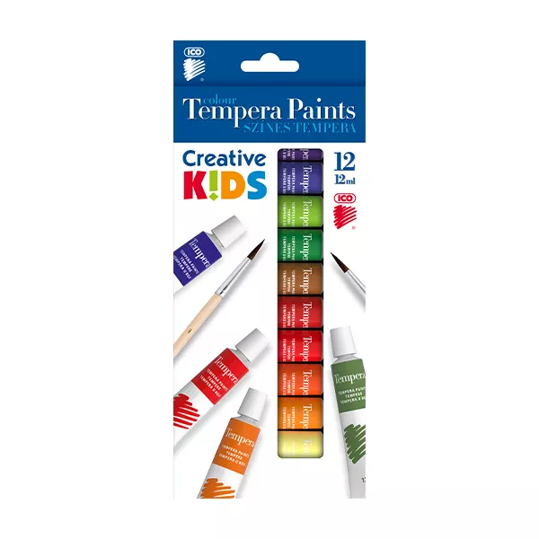 ICO Creative Kids: Tempera készlet - 12x12 ml