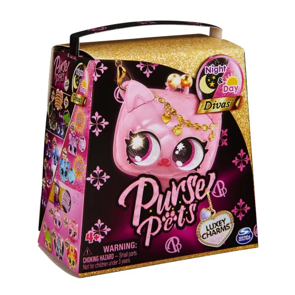 Purse Pets: Luxey Charms meglepetés csomag, 1 db-os - Night and Day Divas