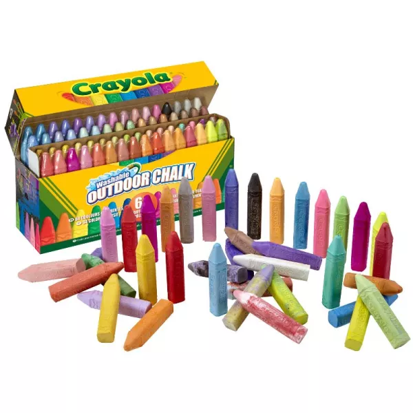 Crayola: Kimosható aszfaltkréta szett - 64 db-os