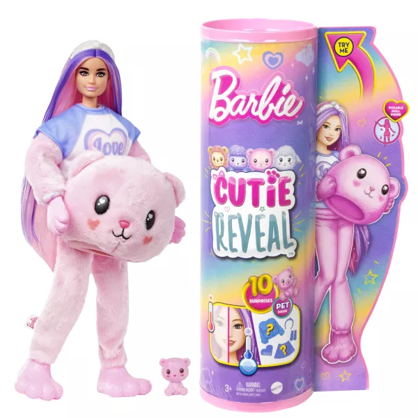 Barbie Cutie Reveal: Păpușă surpriză, seria 5. - Ursuleț