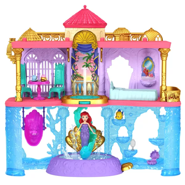 Prințesele Disney : Ariel în palatul dublu cu mini figurină