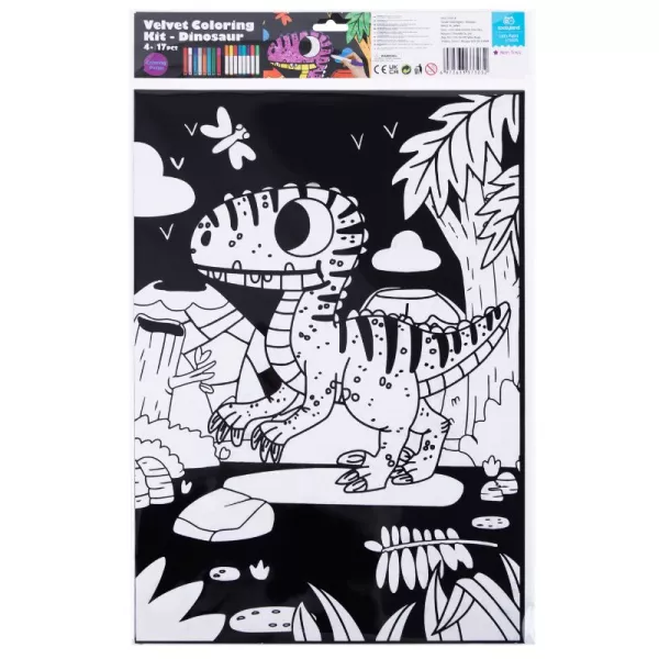 Tookyland: set da colorare vellutato - dinosauri, 30x25 cm