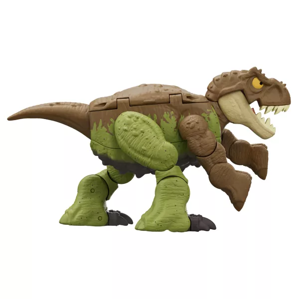 Jurassic World: Átalakuló dinó figura, barna-zöld - T-Rex és Ankylosaurus