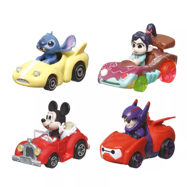 Hot Wheels: Disney Racer Verse set de mașinuțe - 4 buc