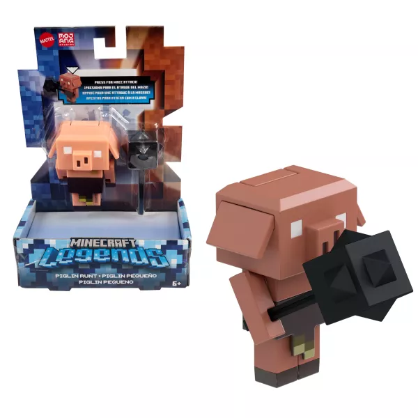 Minecraft Legends: Mozgatható figura, 8 cm - Piglin