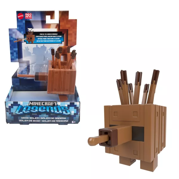 Minecraft Legends: figurină, 8 cm -Wood Golem