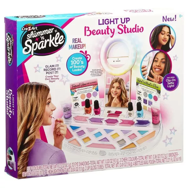 Shimmer 'n Sparkle: salon make-up cu lampă circulară