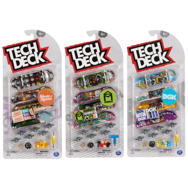 Tech Deck: set de fingerboard cu 4 buc - diferite