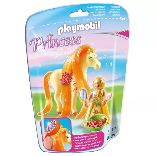 Playmobil Princess: cal 6168 Sunny - poate fi pieptănat