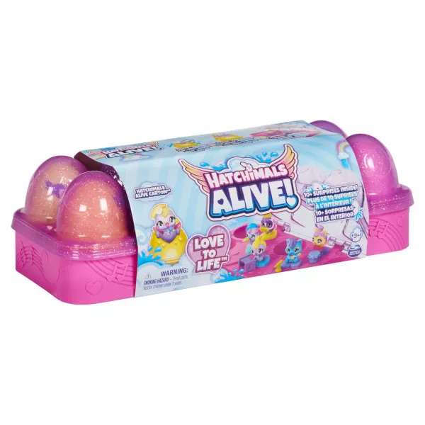 Hatchimals: Alive! tojástartó 5 mini figurával - Vizes csomag