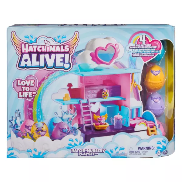 Hatchimals: Alive! óvoda játékszett 4 mini figurával - Vizes csomag
