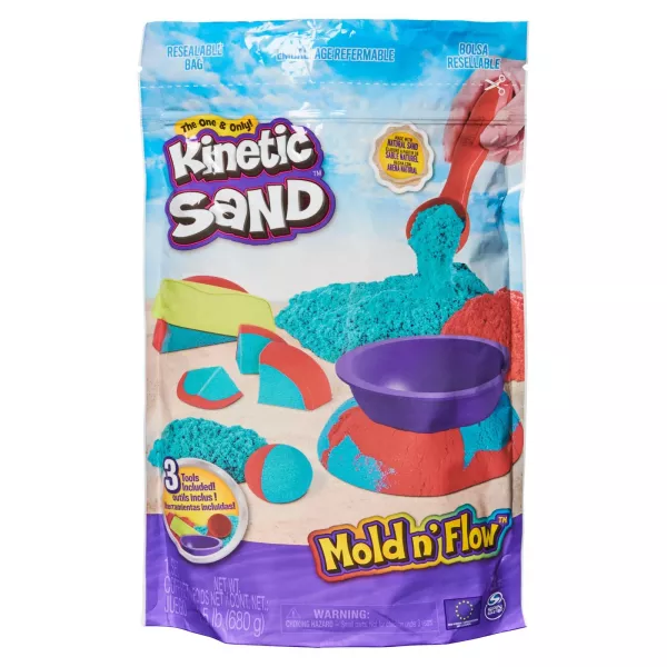 Kinetic Sand: Mold N' Flow játékszett formázóeszközökkel