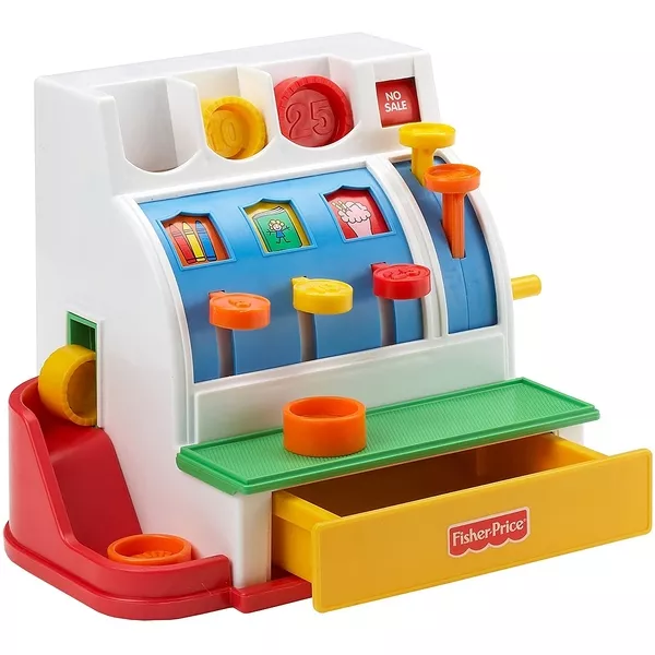 Fisher-Price®: Retro pénztárgép - CSOMAGOLÁSSÉRÜLT