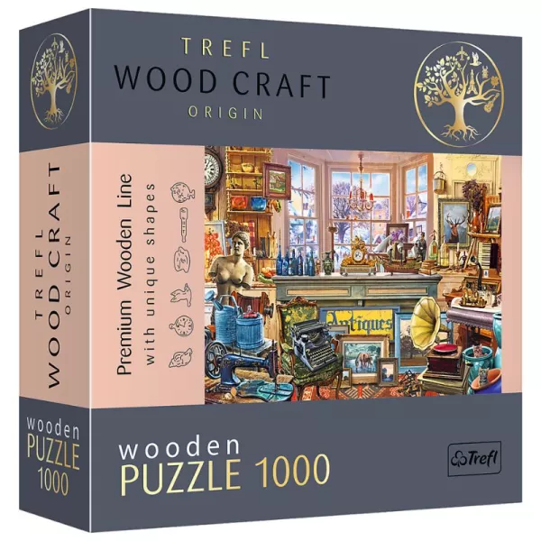 Trefl Puzzle Wood Craft anticvitate - puzzle 1000 piese, din lemn