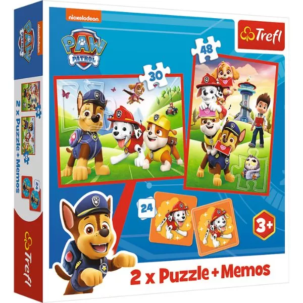 Trefl: Paw Patrol puzzle și joc de memorie