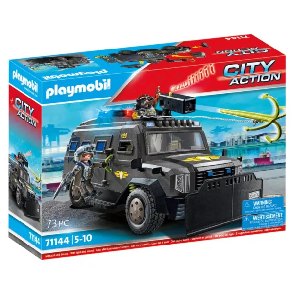 Playmobil: SWAT vehicul cu lumini și sunet 71144