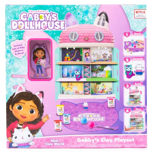 Gabby ' s Dollhouse: set de plastelină cu casă