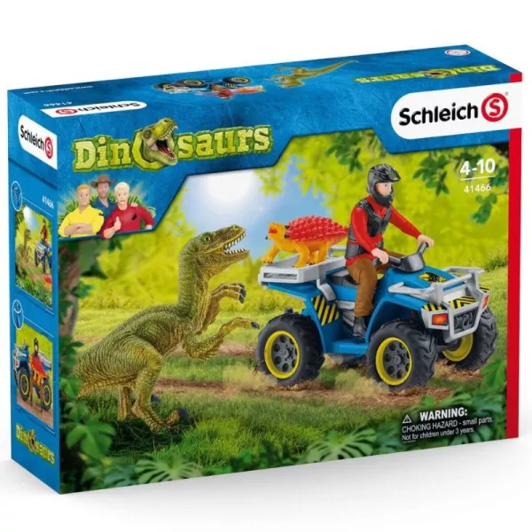 Schleich: Velociraptor și ATV 41466