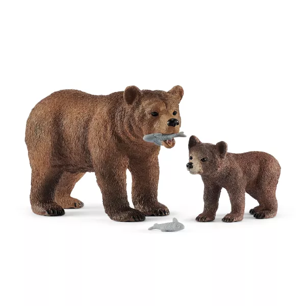 Schleich: Urs Grizzly și puiul 42473