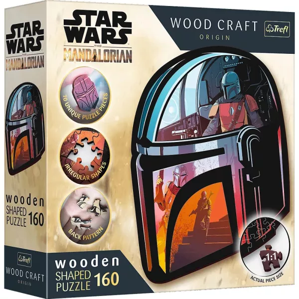 Trefl Puzzle Wood Craft: Star Wars, A Mandalóri - 160 darabos puzzle fából