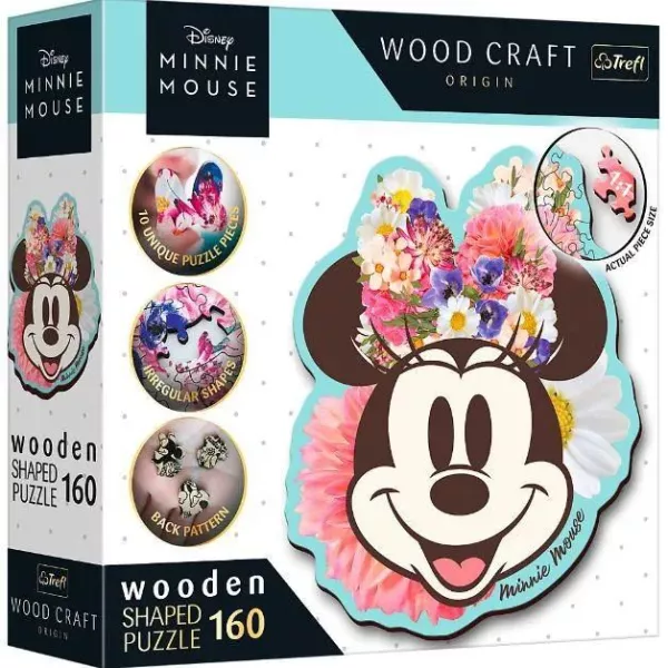 Trefl Puzzle Wood Craft: Disney, Minnie mouse - 160 piese din lemn