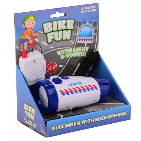 Sirenă pentru bicicletă - Cu microfon de poliție