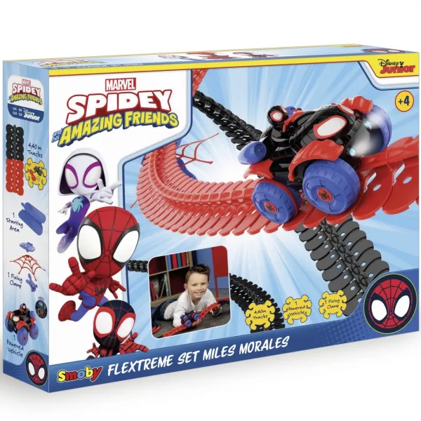 Smoby: Pók e i suoi straordinari amici - Set di pista FleXtreme - Miles Morales