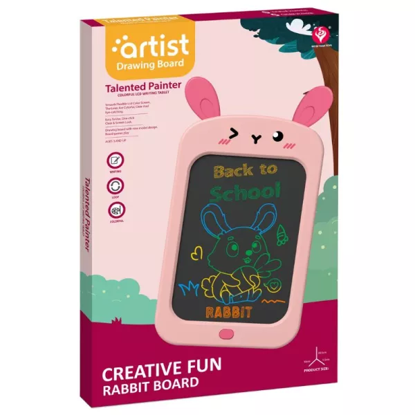 Lavagnetta da disegno LCD a colori con coniglio - 28,5 cm