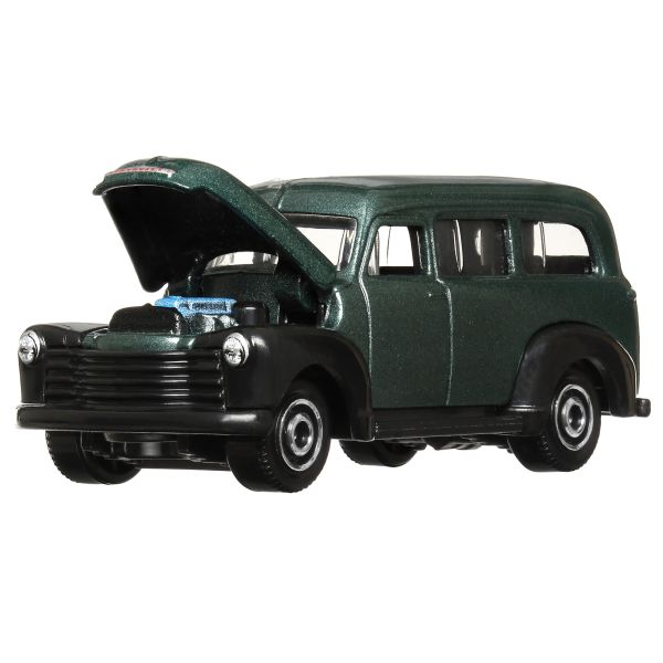 Matchbox Moving Parts 1950 Chevy Suburban – 1:64 Modellauto, Rot, Mit Beweglichen Teilen