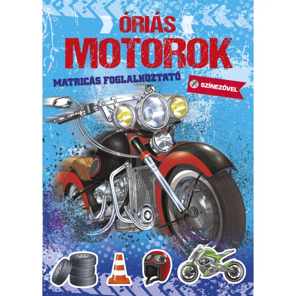 Gros moteurs - avec autocollants à colorier - en hongrois