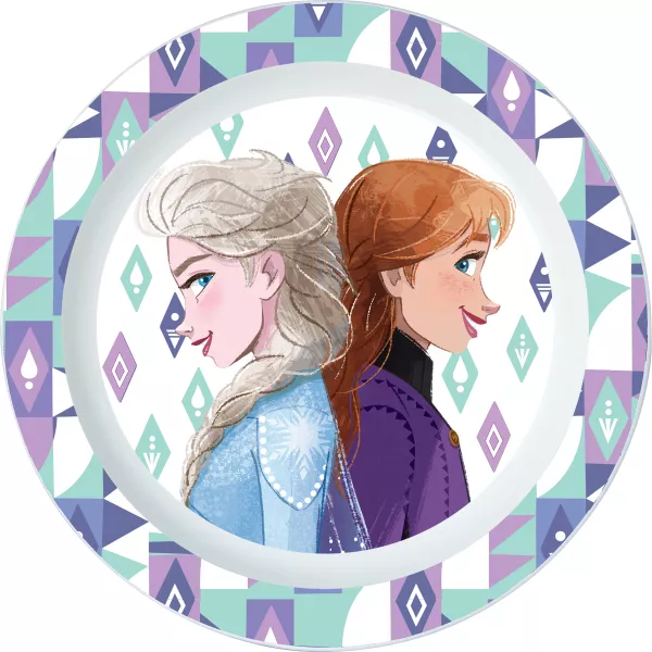 Frozen: Farfurie din plastic, Anna și Elsa - 22 cm