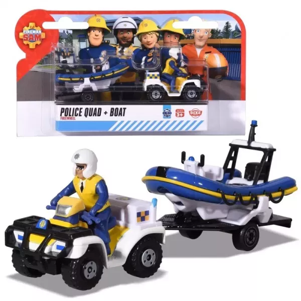 Jada Toys: Sam pompierul, quad și barca cu motor - set