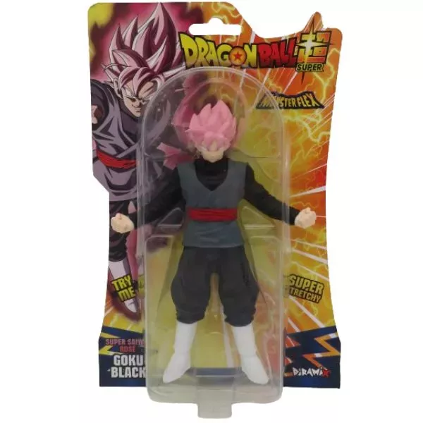 Monsterflex: Nyújtható Dragon Ball figura - Black Goku Pink Szuper Csillagharcos