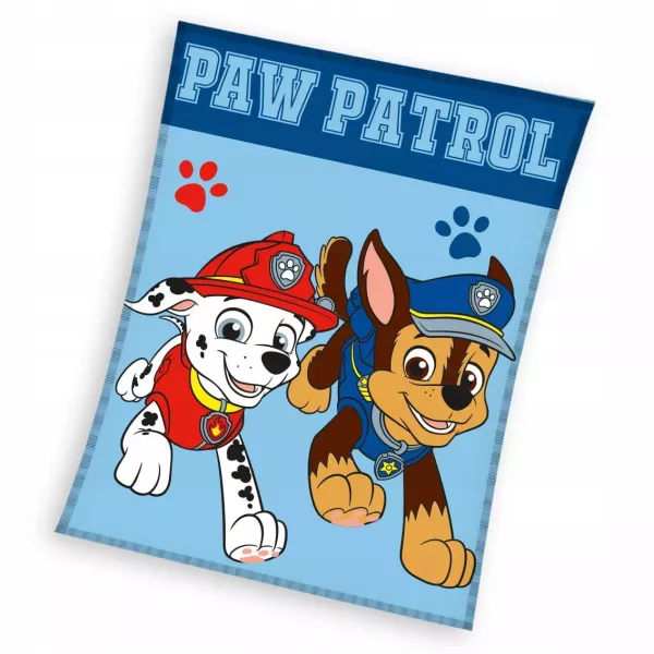 Paw Patrol : Chase și Marshall pătură - 130 x 170 cm