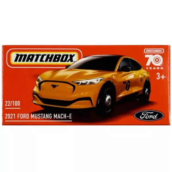 Matchbox: 2021 Ford Mustang Mach-E kisautó papírdobozban