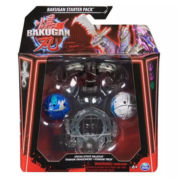 Bakugan: Különleges Támadás harci csomag - Nillious, Titanium Dragonoid, Titanium Trox