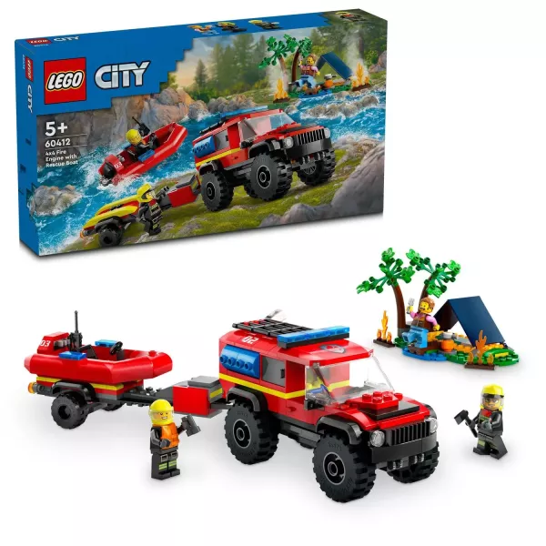 LEGO® City: 4x4-es Tűzoltóautó mentőcsónakkal 60412