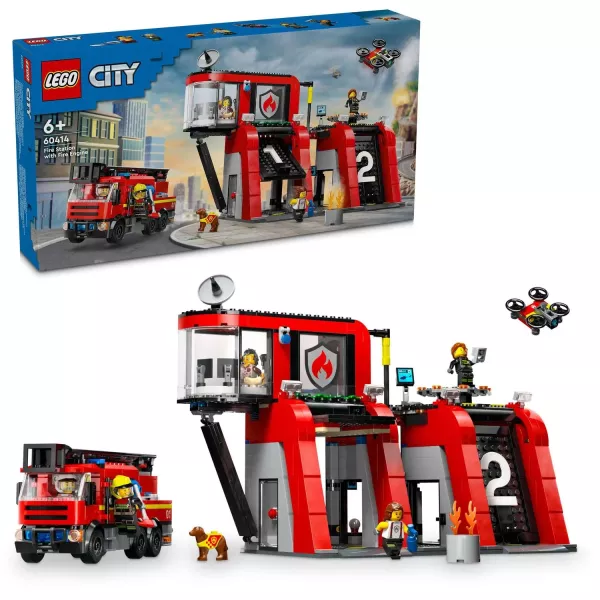 LEGO® City: Stație și camion de pompieri 60414