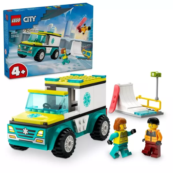 LEGO® City: Ambulanță de urgență și practicant de snow-boarding 60403