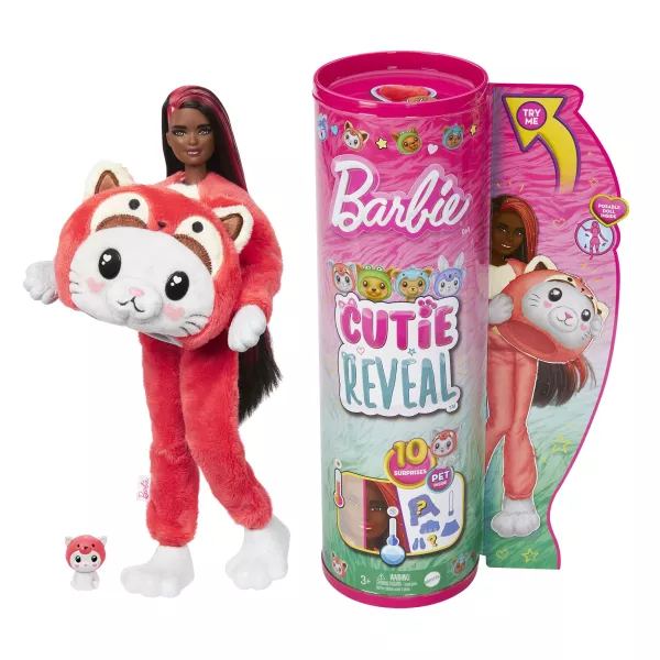 Barbie Cutie Reveal: Păpușă surpriză, seria 6 - panda roșu