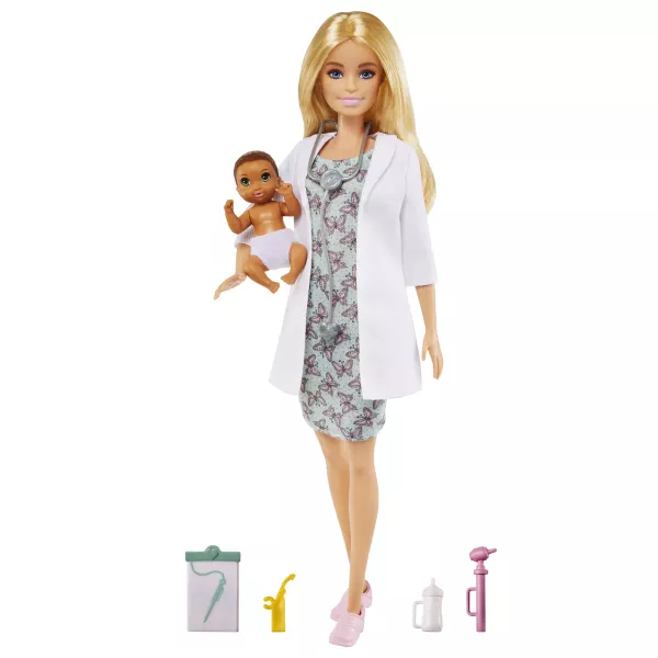 Barbie: Szőke hajú gyerekorvos baba
