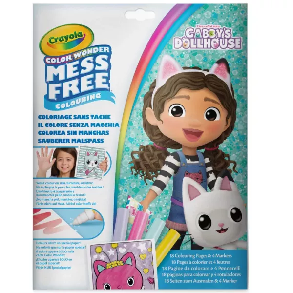 Crayola Color Wonder: Gabi leļļameistarības nams bez traipiem krāsojamais komplekts mapē