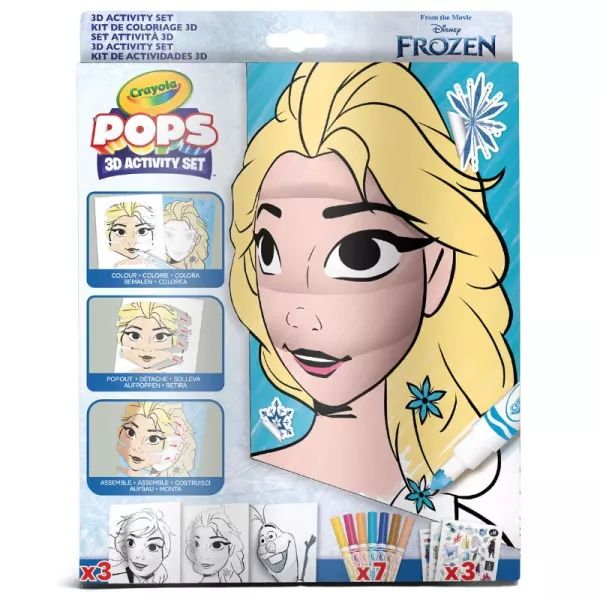 Crayola POPs: 3D carte de colorat - Disney Frozen