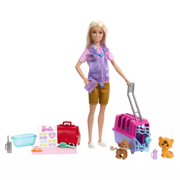 Barbie: Set cu animale sălbatice