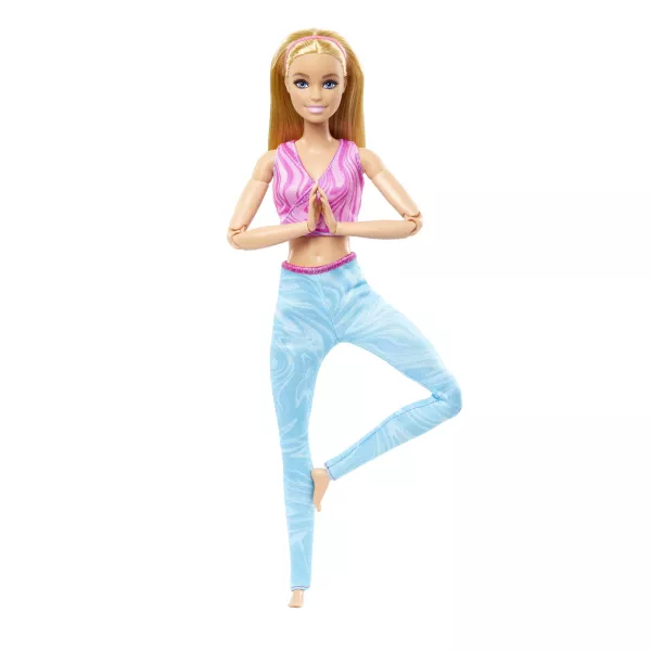 Barbie: Păpușă yoga - blondă