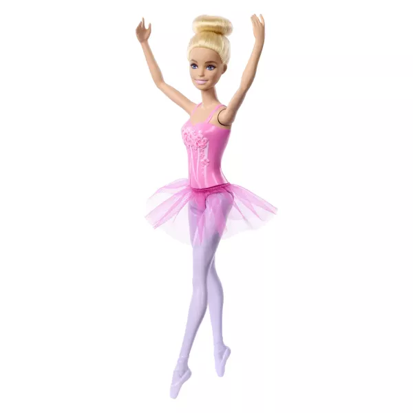 Barbie: Szőke hajú balerina baba rózsaszín tütüben