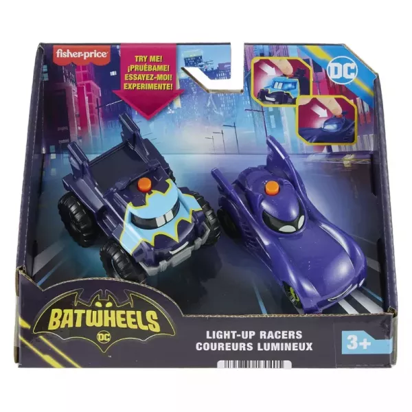 DC: Batwheels világító kisautó szett, 2 db-os - Bam és Buff