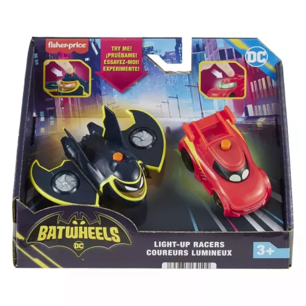 DC: Batwheels világító jármű szett, 2 db-os - Redbird és Batwing
