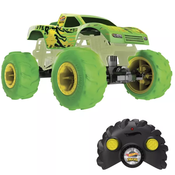 Hot Wheels Monster Trucks: Mașină Gunkster cu telecomandă, 1 : 15