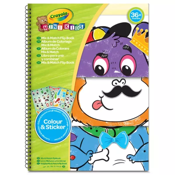 Crayola Mini Kids: Livro de Colorir com Autocolantes Desprendíveis